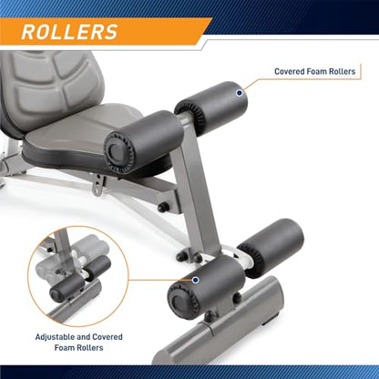 Marcy Deluxe Foldable Utility Bench Gym Equipment - SB-10100 , Black