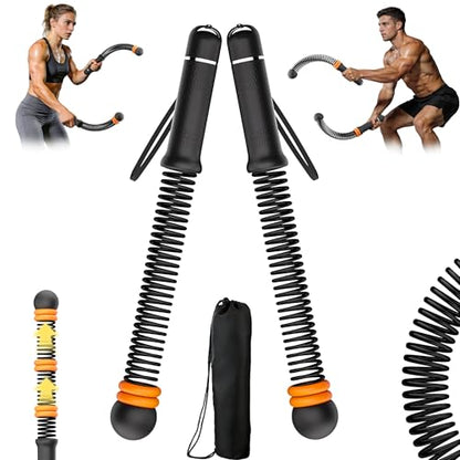 Adjustable Ropeless Battle Ropes for Home Gym for Men & Women, Heavy Duty Cordless Battle Rope, Exercise Ropes with Variable Resistance, Strength & Low-Impact Cardio for HIIT