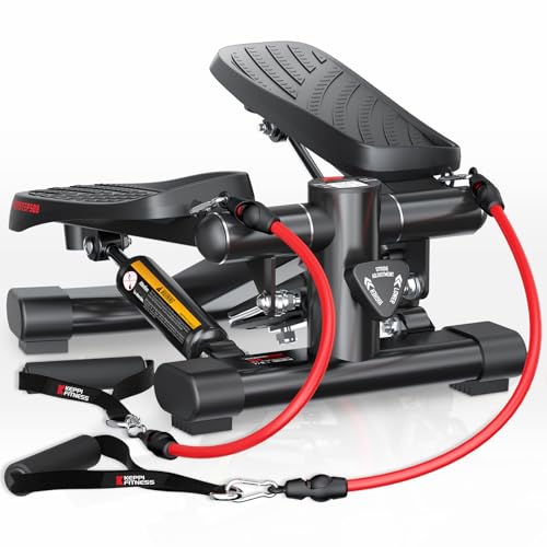Keppi Fitness Stair Stepper, Steppers for Exercise at Home, Stepper with 2 Pairs of Resistance Bands for Efficient Cardio - Fitstep Series
