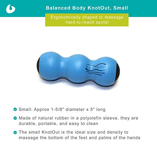 Balanced Body KnotOut, Pilates Roller for Muscle Relief, Physical Therapy Muscle Massage Roller, Post-Workout Deep-Tissue Roller, Small, Blue