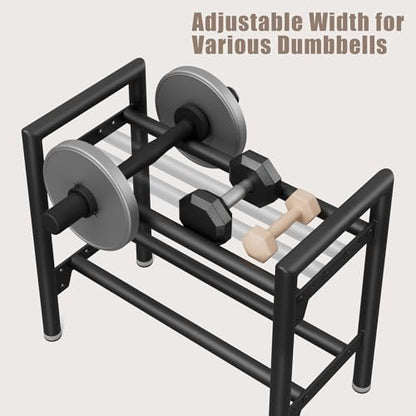 Dumbbell Rack Stand Only, 400LBS Capacity Weight Rack for Home Gym Storage, Adjustable Weight Storage Racks, Heavy-Duty Kettlebell Rack