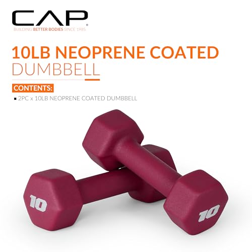 CAP Barbell Neoprene Dumbbell Weights Pairs & Sets | Color Series - style: 10 lb Pair