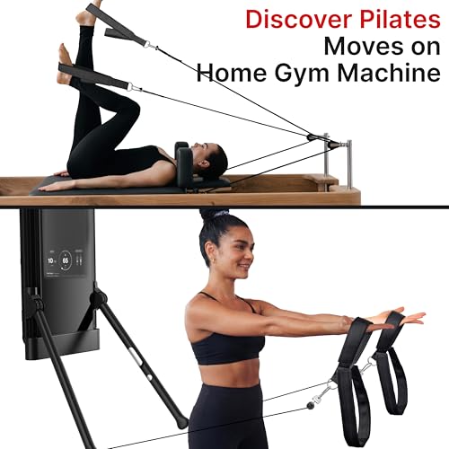 Pilates Loops Compatible with Tonal Smart Home Gym, Soft Pilates Straps for Reformer Machine, Double Loop Accessories with Sturdy Adapters, Enhanced Thickness Fitness Attachment (1 Pair)