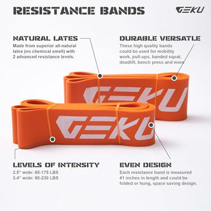 41" Pull-Up Assistance Bands Elite Set, Heavy Duty Resistance Bands Set for Strength, Powerlifting, Deadlifting Training at Home/Gym