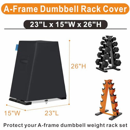 Dumbbell Rack Dust Cover, A-Frame Dumbbell Rack - Waterproof and Dustproof for Home Gym Dumbbell Set Brackets - color: Small - 23"L x 15"W x 26"H