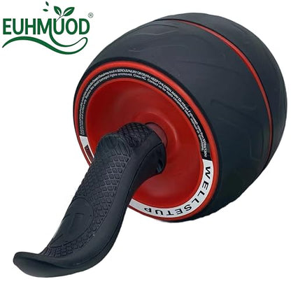 Ab Roller Wheel with Built-in Spring Resistance, Ergonomic Core Workout Equipment for Home Gym, Dual-Wheel Design & Non-Slip Grips - 300lb Capacity