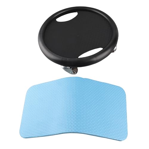 Ab Roller, Ab Exercise Equipment Ab Exercise Wheel Disc Core Slider Ab Workout Sliding Disc Abdominal Training Tool with 4 Rollers for Home Gym - color: Black
