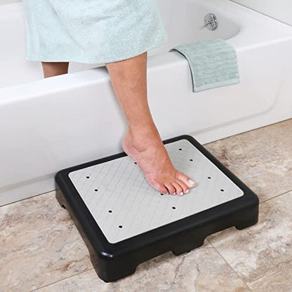 Riser Step Stool - 3 1/2"H Safety Half Step Platform, Indoor Outdoor Assistive Devices for Elderly