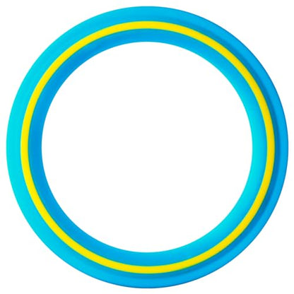 JEEFUD Flying Disc for Kids Adults 11 inch Flying Ring, 3 Pack Beach Backyard Sports Play Soft Discs, Sport Outdoor Tossing Toy Gift for 4+ Year Old Boys Girls Family 3PCS (Yellow，Orange & Turquoise)