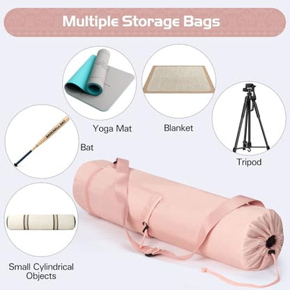 Yoga Mat Bag, Yoga Bag with Adjustable Strap and Pockets for Women & Men, Lightweight Carrier for Yoga, Workout, Outdoor Use