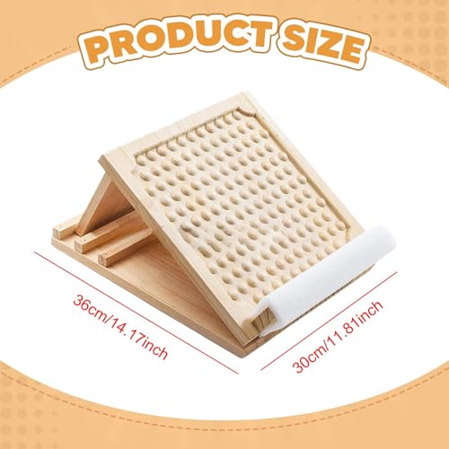 Menolana Slant Board Wooden Calf Stretcher Adjustable Foot Incline Board Leg Stretch Ankle Exercise Training Equipment with Anti Slip Design and Foldable