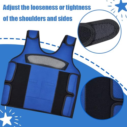 Weighted Vest for Kids Including 6 Removable Weights, (Large, Ages 10+) - color: Navy Blue, size: Large