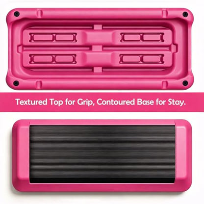 Aerobic Step Platform Height Adjustable Workout Step - color: Double-layer Base-Rose & Black