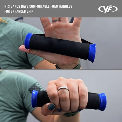 Valor Fitness Resistance Bands - 5lb to 25lbs - Carabiners Attached & 2 Bands per Weight Option with Handles– Sheath Covered - Strength Training New Compact 39" Design - Wall Door Rack Mount Options - color: Black -15 lb Pair
