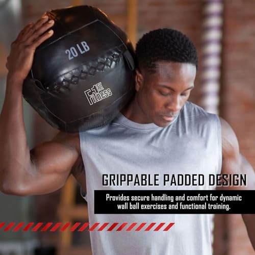 Fitness First Soft Wall Ball, 5-25 LBS, Durable Reinforced for Core Strength Building, Cardio - size: 15lb, new