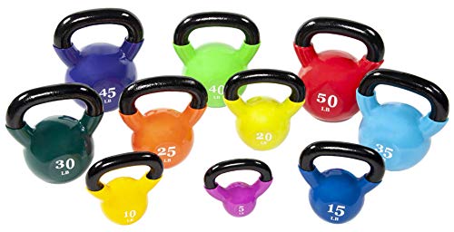 BalanceFrom 5-50 LB Kettlebells Cast Iron Strength Training Kettlebells for Home Gym Exercises, Single or Set - size: 10.0 Pounds