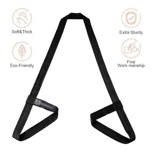 [MAT NOT Included] Yoga Mat Sling, Yoga Mat Straps for Carrying, Easy-Cinch Yoga Mat Holder Strap - color: #2-black