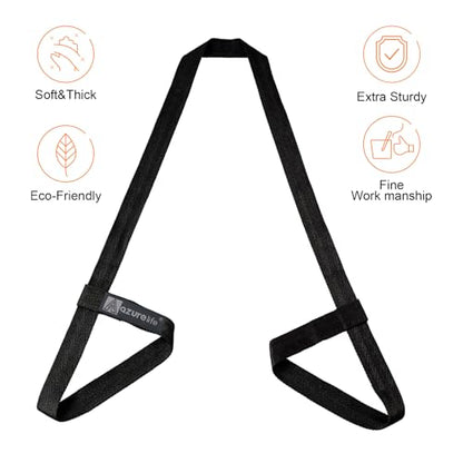 [MAT NOT Included] Yoga Mat Sling, Yoga Mat Straps for Carrying, Easy-Cinch Yoga Mat Holder Strap - color: #2-black