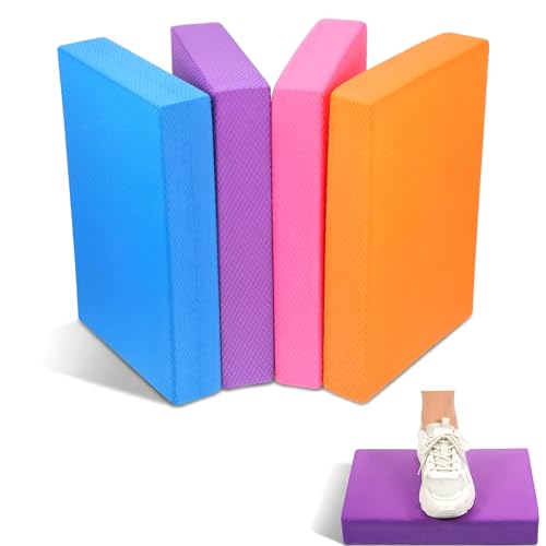 4 Pcs Balance Pad Foam Pad Yoga Mat Trainer Non Slip Cushion Exercise Knee Mat for Women Men Dancing Balance Training Workouts Yoga Physical Therapy, 11.81 x 7.0 x 2 Inch