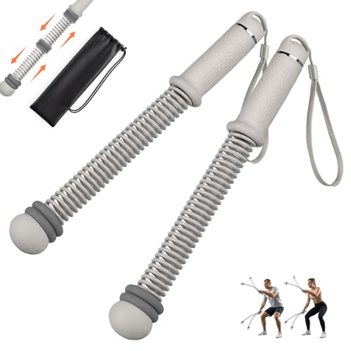 Adjustable Ropeless Battle Ropes for Home Gym for Men & Women, Portable Cordless Battle Ropes, Quiet Exercise Rope with Variable Resistance, Strength & Low-Impact Cardio for HIIT (Gray) - color: Gray