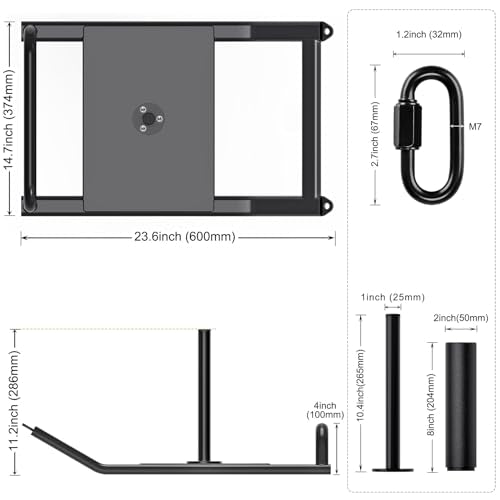 Dolibest Weight Sled, Fitness Sled, Workout Sled for Fitness Strength Training and Speed Improvement, Push-Pull Prowler Training, Suitable for 1-2" Weight Plates, Black