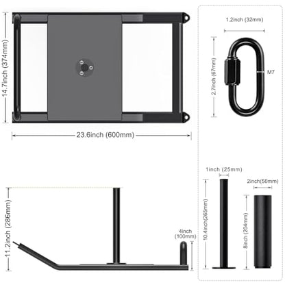 Dolibest Weight Sled, Fitness Sled, Workout Sled for Fitness Strength Training and Speed Improvement, Push-Pull Prowler Training, Suitable for 1-2" Weight Plates, Black