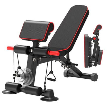 K KiNGKANG Adjustable Weight Bench for Home Gym Full Body Strength Training - color: Black