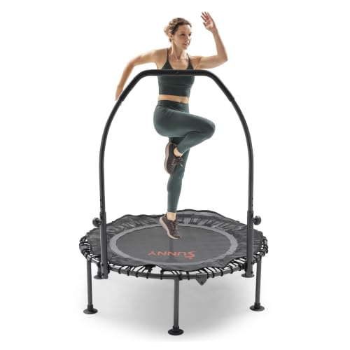 Sunny Health & Fitness 36"/40"/48" Bungee Exercise Trampoline with Handlbar - size: 40" trampoline