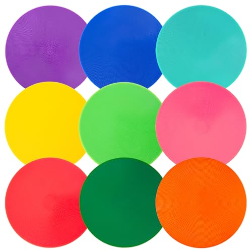 Rubber Spots Spot Markers 4 Inch & 9 Inch Multicolor Floor Dots - style: 9inch 9pcs