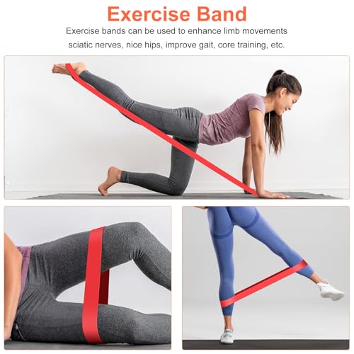 Aucuu 6 in 1 Foam Roller Set Includes Hollow Core Massage Roller, Yoga Stick, Massage Ball, Fitness Stretching Strap, Carrying Bag, Towel, Massage Roller (Orange)