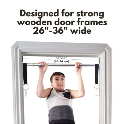 Doorway Swing Kit fr Kids - Doorway Gym with Trapeze Bar Combo, Gymnastic Rings, Rope Ladder & Classic Belt Swing