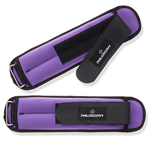 Philosophy Gym Adjustable Ankle/Wrist Weights, Set of 2, for Strength Training and Fitness