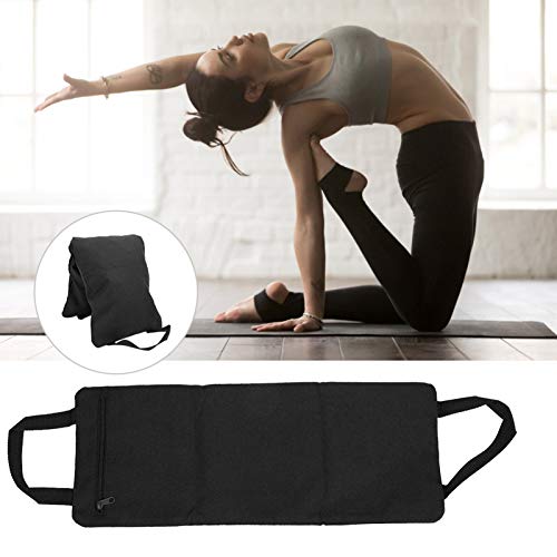 Thin Arm Yoga Sandbag, Workout Freeweight Bag for Leg Slimming Training, Adjustable Weight Fitness Sandbag with Leakproof Inner Bag, Sturdy Handles for Yoga and Home Gym Exercises - color: Black