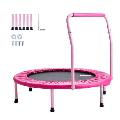 VEVOR 3FT Trampoline for Kids, 36" Trampolines Indoor/Outdoor Trampoline for Toddlers, Foldable Mini Baby Jump Toy with Foam Handle, Recreational Trampolines Birthday Gift for 3+ Years Kids