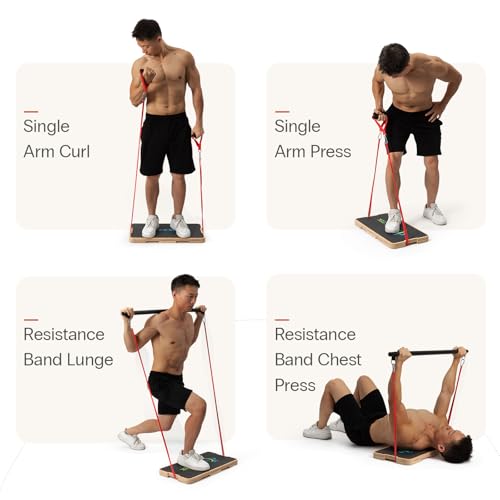 StrongTek Resistance Band Training Platform, Bamboo/Wood, 1000 lb, Non-Slip - size: wood