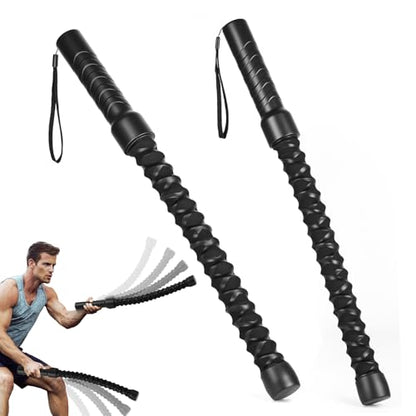 2PCS Weighted Ropeless Battle Rope, Professional Portable Durable Exercise Rope Cordless for HIIT Workouts, Cardio & Muscle Training, Low-Impact Cardio Training, Home Gym Equipment