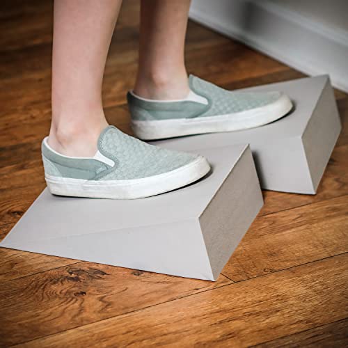 12" Foam Incline Stretch Wedge - Set of 2 - By Trademark Innovations (Dove Gray) - color: Dove Gray