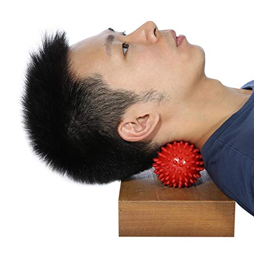 Agatige Double Peanut Massage Lacrosse Ball, Spiky Therapy Ball for Leg Back Shoulder Muscle Release Relief Deep Tissue Massage Yoga Ball for Yoga, Pilates, Tennis(#1 Red)