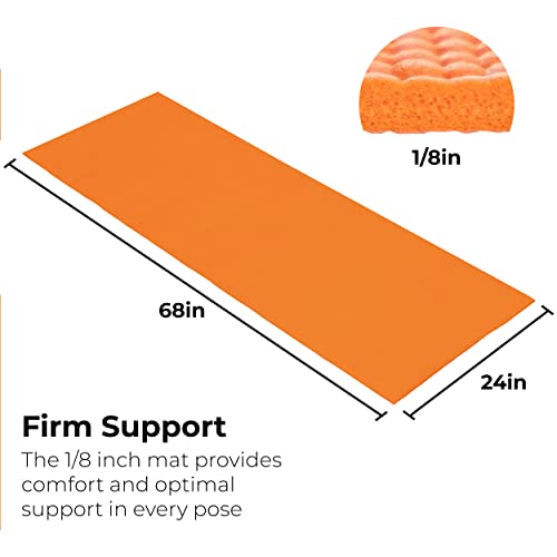 10-Pack Yoga Mat With Carrying Strap, 68" x 24" Non Slip Exercise Mat, 4mm Thick Gym Mat, Bulk Non Toxic Yoga Mats for Home Workout and Studios