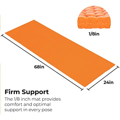 10-Pack Yoga Mat With Carrying Strap, 68" x 24" Non Slip Exercise Mat, 4mm Thick Gym Mat, Bulk Non Toxic Yoga Mats for Home Workout and Studios