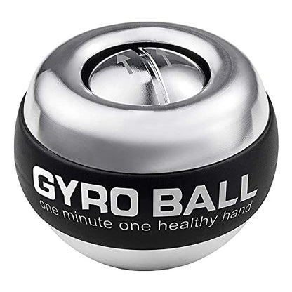 Auto-Start Wrist Power Gyro Ball with LED Lights, Wrist Strengthener and Forearm Exerciser for Stronger Arm Fingers and Muscle - color: Without Light-Crush Metal