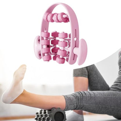 Leg Roller for Muscle Recovery and Deep Tissue Relief for Indoor Yoga and Fitness, Pink Red - color: Pink Red