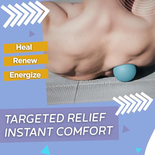 Massage Therapy Ball Set of 2 - Myofascial Release, Trigger Point & Deep Tissue - Lacrosse Ball for Back, Neck, Foot and Plantar Fasciitis Relief - style: Blue
