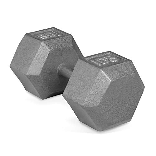 CAP Barbell Cast Iron Hex Dumbbell | Multiple Options - color: Gray, Single, size: 105 lb