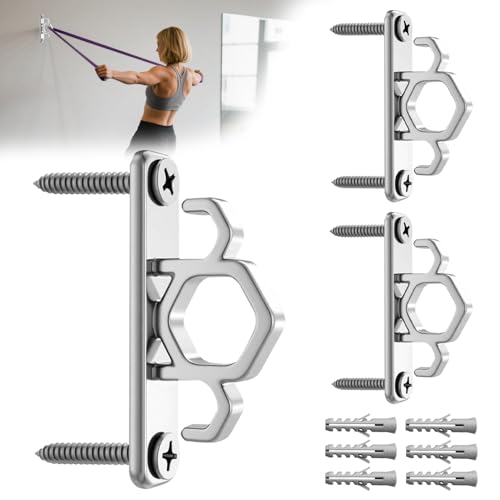 Resistance Band Wall Anchors Heavy Duty Wall Mount Workout Anchors for Exercise Bands, Space-Saving Home Gym Workouts, Strength Training, Durable Steel Construction