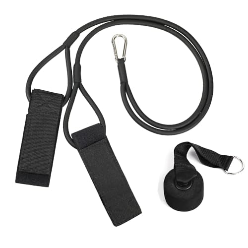 Baseball Resistance Training,Softball Pitcher Resistance Strap,Baseball Pitching Training with Baseball Training, Pitching and arm Training, Door Installation Anchor Strap- Black