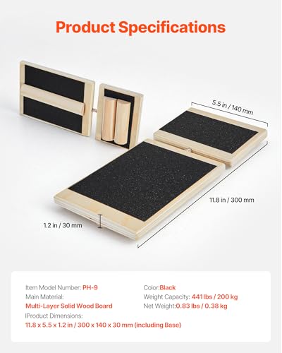 VEVOR Balance Board, Wobble Board Trainer for Adults Foot & Ankle Strengthening, Non-Slip Wood Premium Wooden Balance Training Equipment, Compact with Storage Bag, Ideal for Physical Therapy Exercises