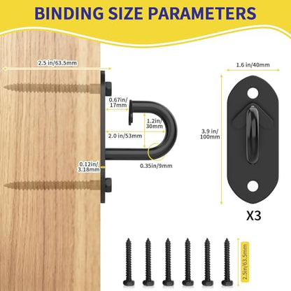 GPANDAG 3 Pack Resistance Band Wall Anchor