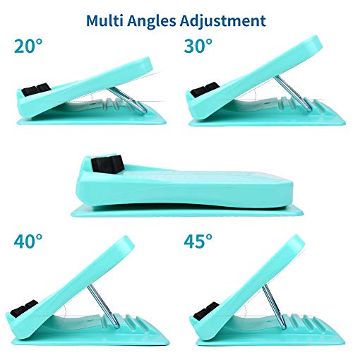 Slant Board, Calf Stretcher Ankle and Foot Incline Board for Stretching Tight Calves or Plantar Fasciitis Adjustable 4 Level (330 lb Capacity), Strength Training Equipment Leg Machines - color: Bule