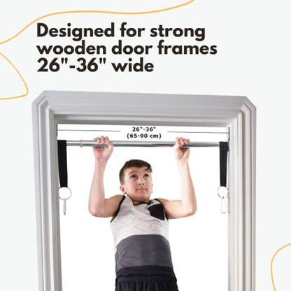 Doorway Swing for Kids Indoor - Trapeze Bar and Gymnastic Rings Combo and Classic Rope Swing for Doorway Gym